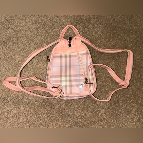 Burberry Pink Checkered Backpack - Picture 3 of 3